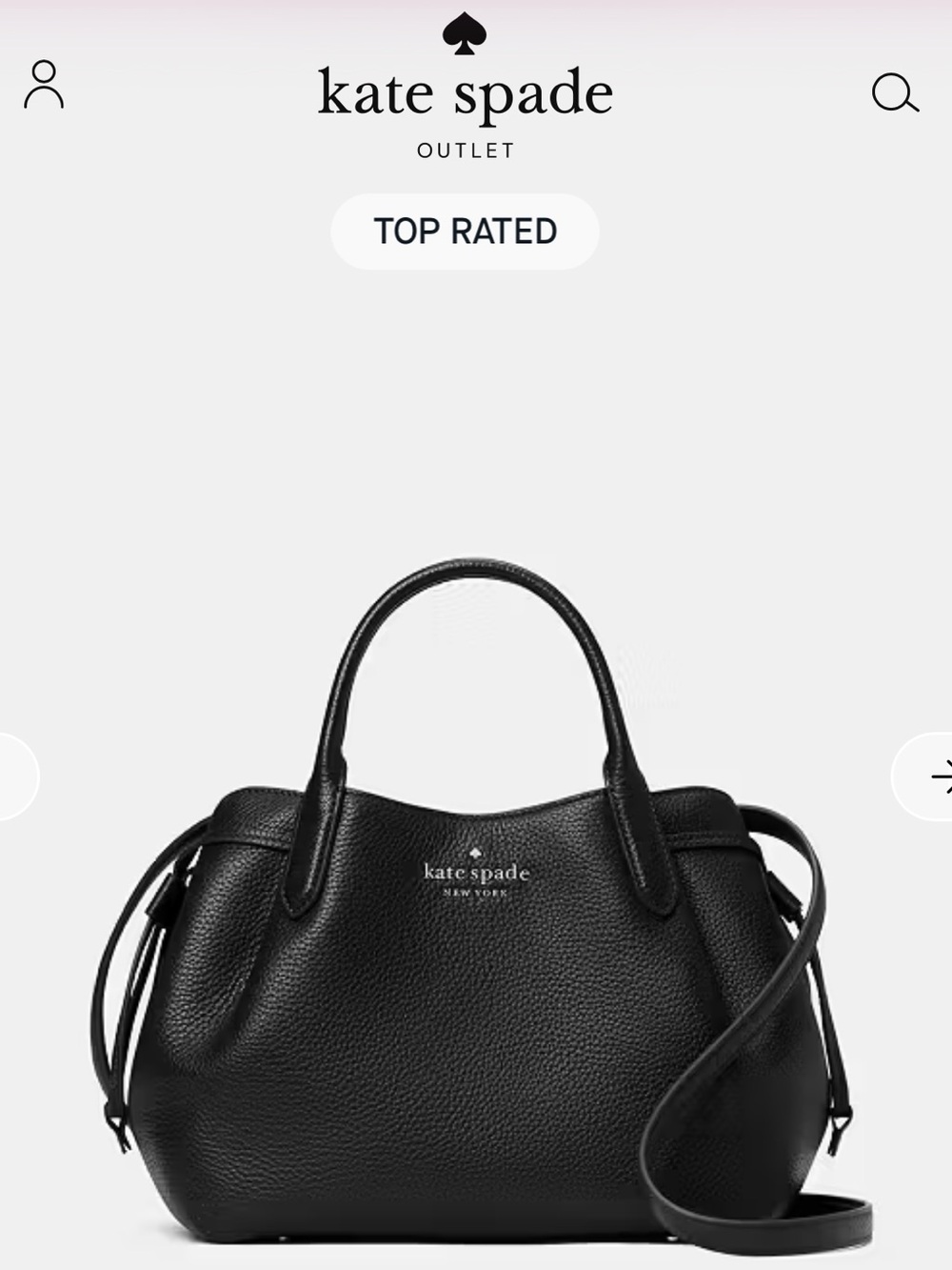 Kate Spade Black Pebbled Leather Dumpling Satchel Bag